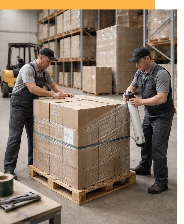 Упаковка и паллетирование грузов от 3722 руб: защита и крепление